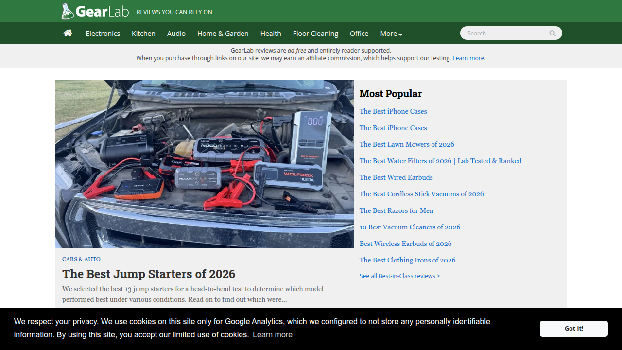 TechGearLab, an expert review site, evaluates electronics and outdoor gear, including phone cases.