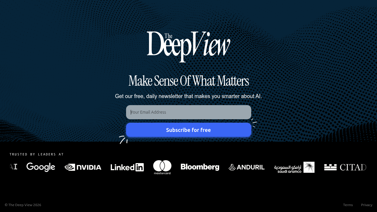 Subscribe to The Deep View Newsletter for daily AI and tech updates.