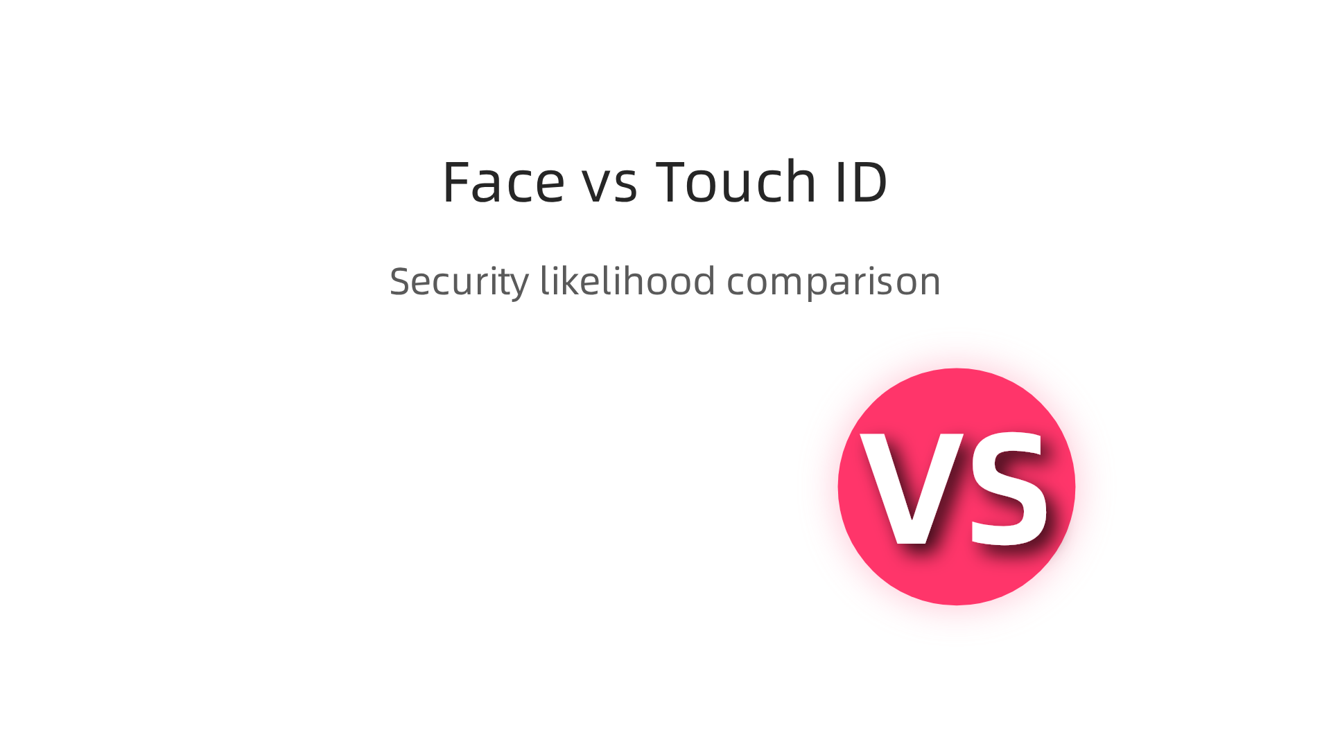 A comparison of the security levels offered by Face ID and Touch ID.