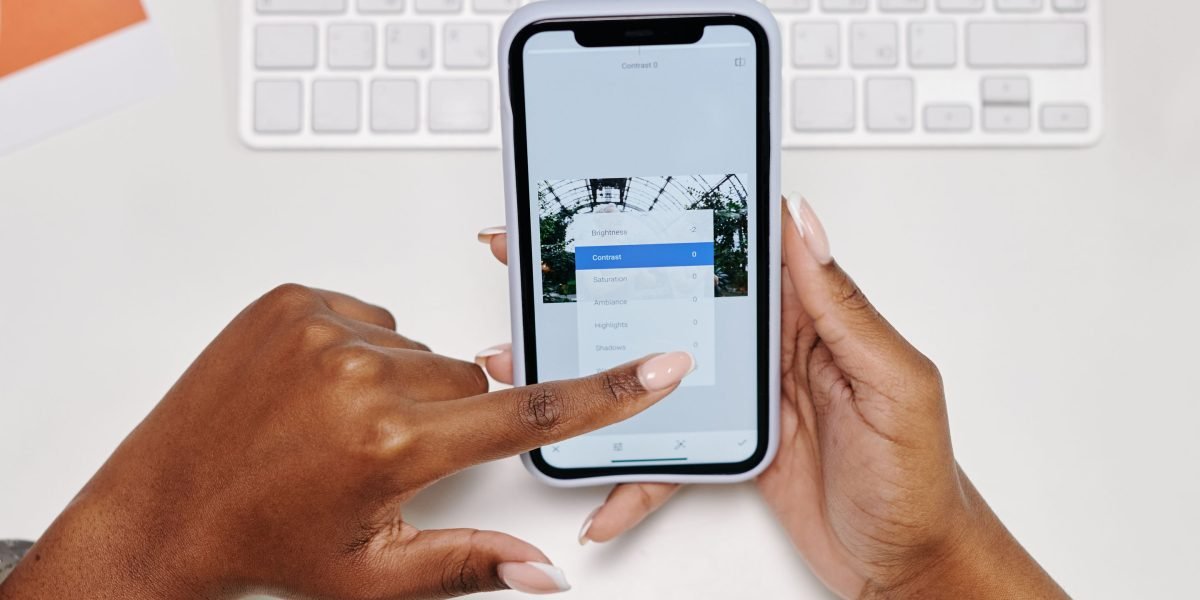 A person efficiently navigating their smartphone, illustrating the benefit of a well-organized device layout.