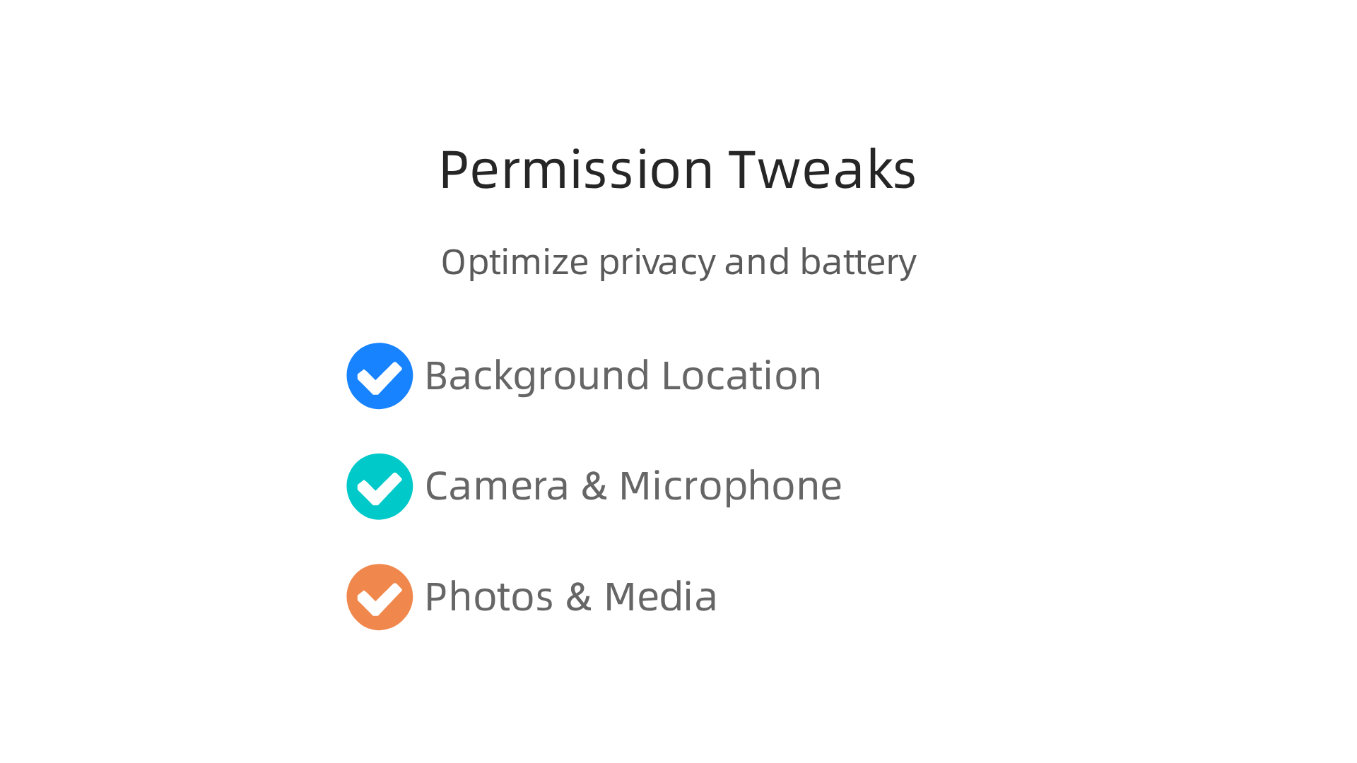 An infographic illustrating crucial app permission adjustments to optimize privacy and battery efficiency after a phone migration.