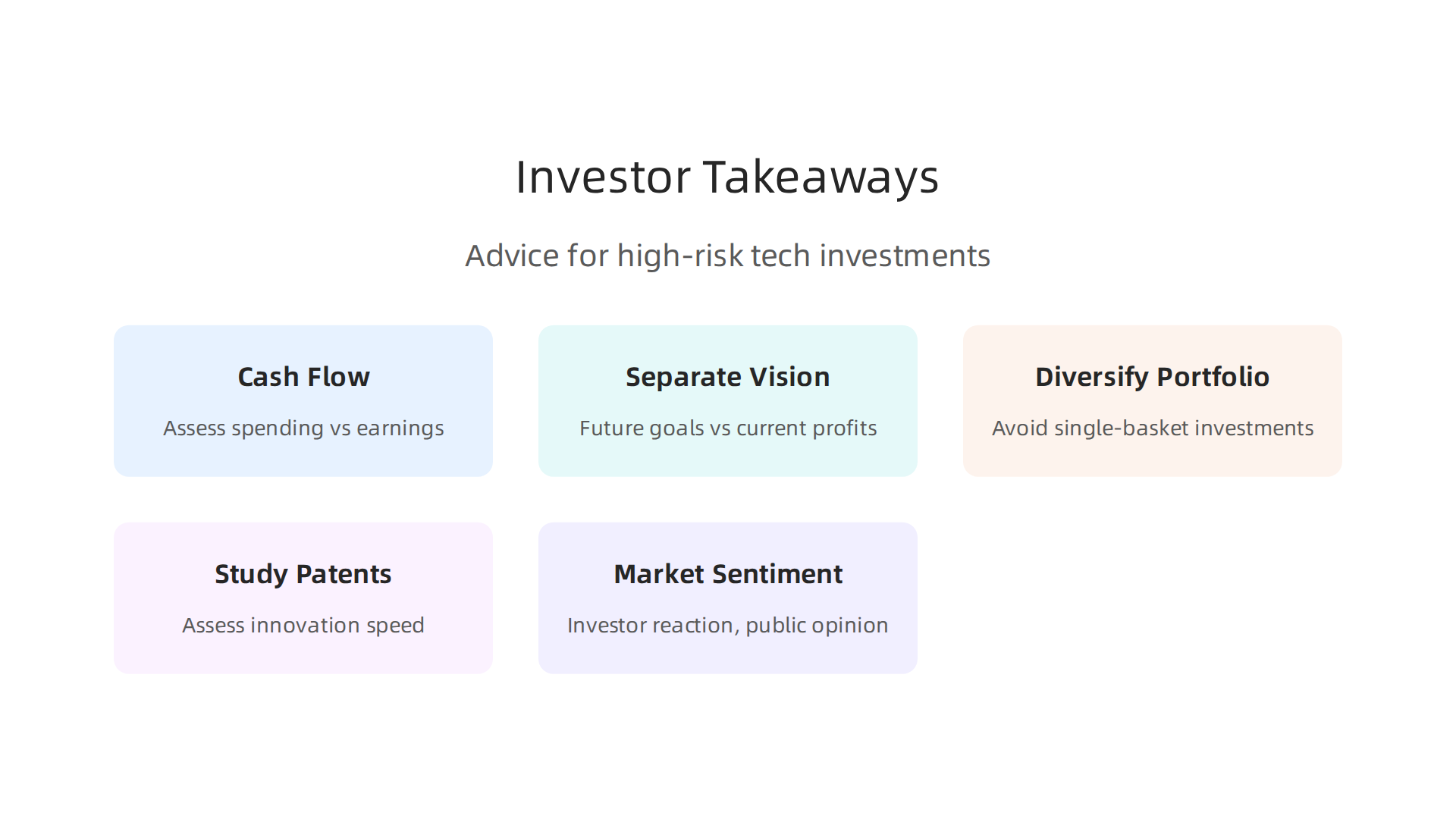 Essential advice for investors evaluating high-risk, high-reward tech ventures.
