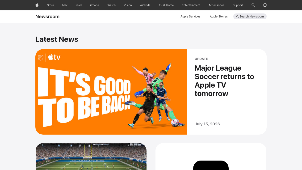 The Apple Newsroom provides official announcements about new iPhone models and features.