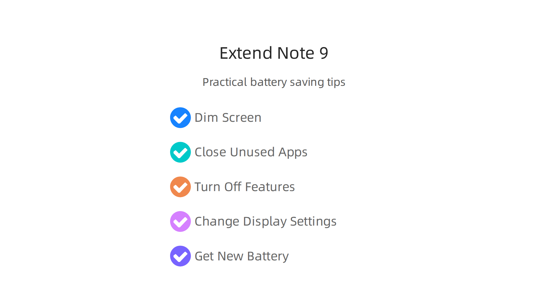 Practical tips for maximizing the battery life of an older Samsung Note 9 in daily use.