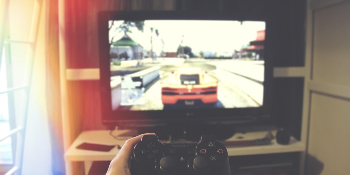 A group of friends engaged in a shared online gaming experience, emphasizing connection regardless of device.