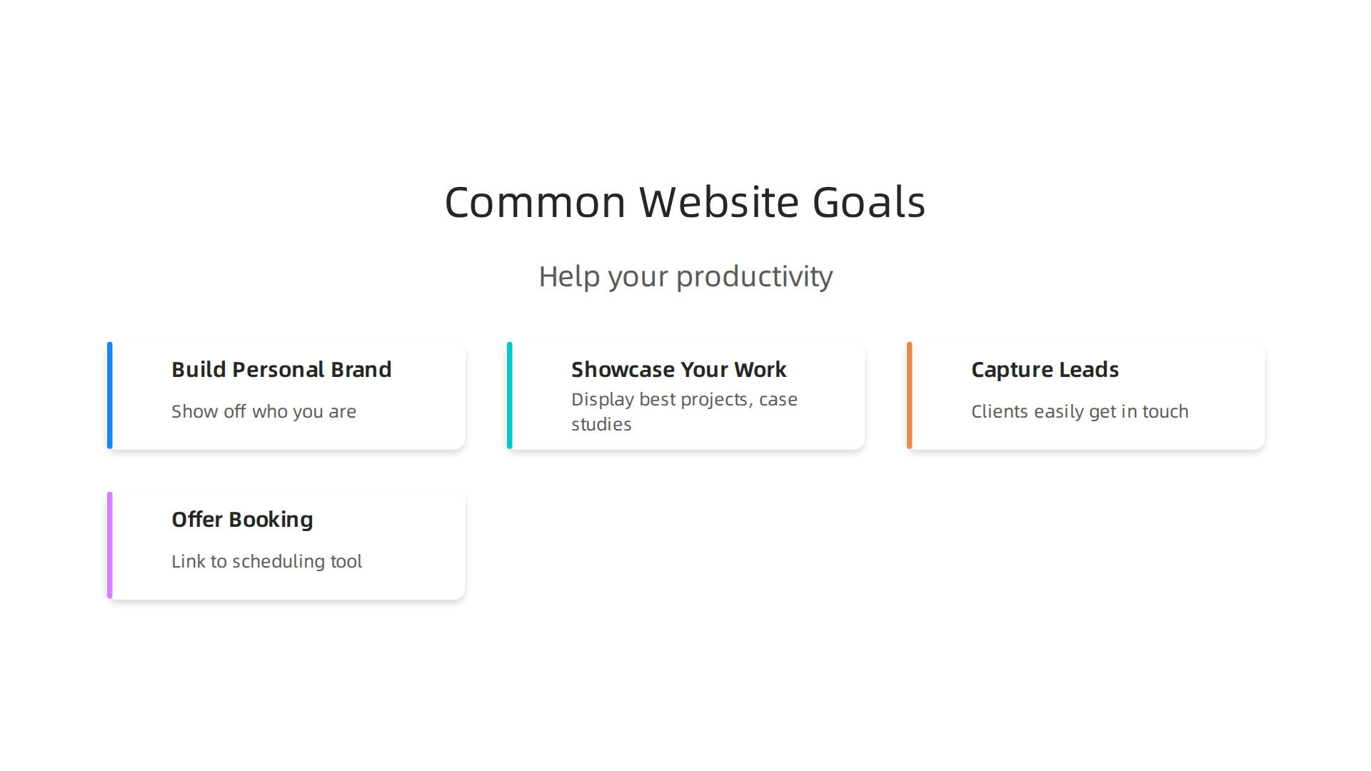 Setting clear goals upfront helps build a productive personal website.