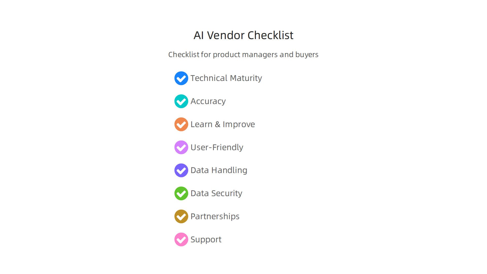 A comprehensive checklist for product managers and technology buyers to assess AI solutions from Singaporean vendors.
